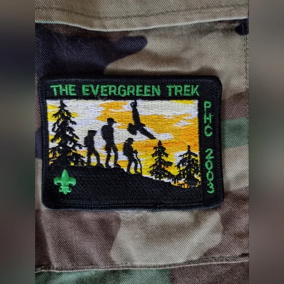 Camo Army Jacket with Boyscouts Of America Merits And Patches - Picture 7 of 16